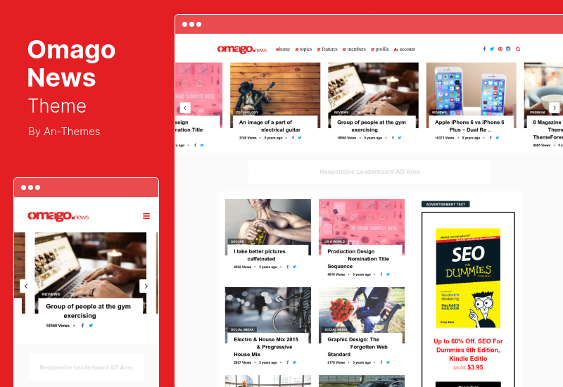 Omago News Theme - User Profile Membership & Content Sharing WordPress Theme