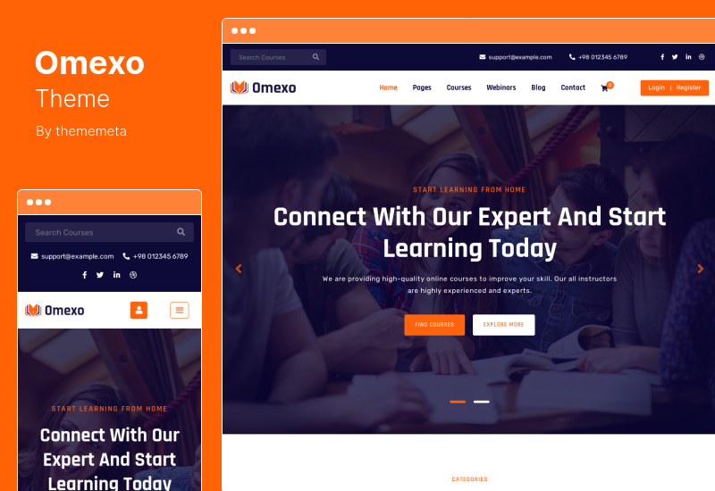 Omexo Theme - Education & Online Courses WordPress Theme