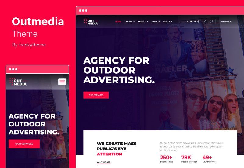 Outmedia Theme - Outdoor Advertising & Billboard Agency WordPress Theme