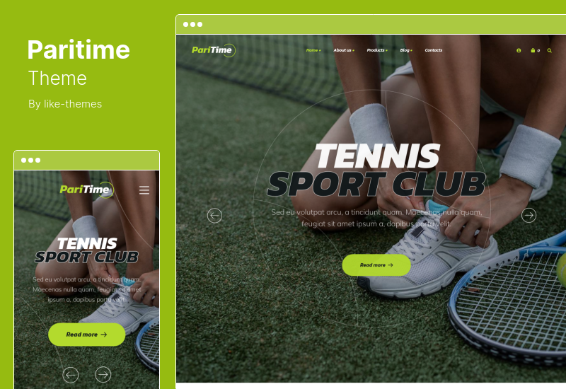 Paritime Theme - Tennis Club WordPress Theme