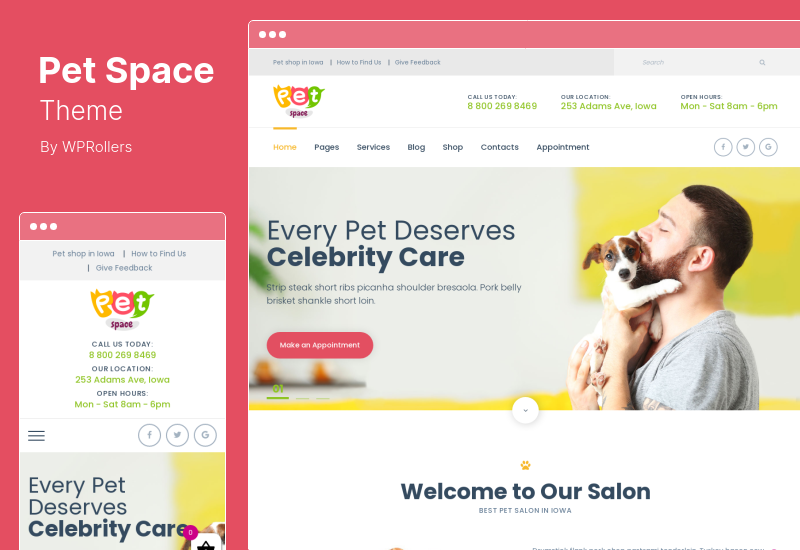PetSpace Theme - Animal Care & Grooming WordPress Theme