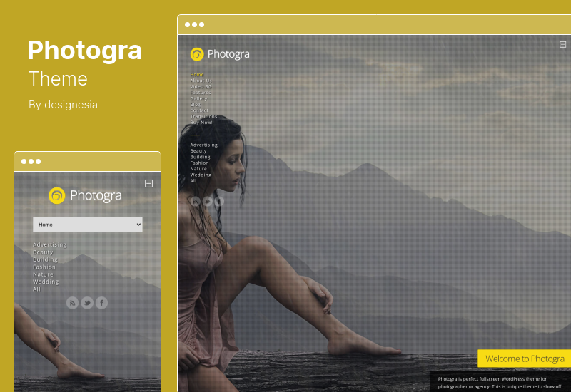 Photogra Theme - Fullscreen Responsive Photography WordPress Theme