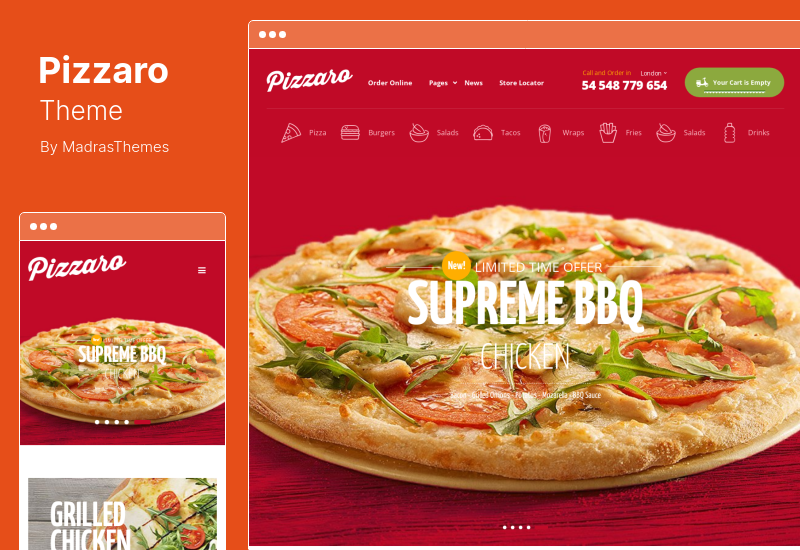 Pizzaro Theme - Fast Food  Restaurant WooCommerce Theme