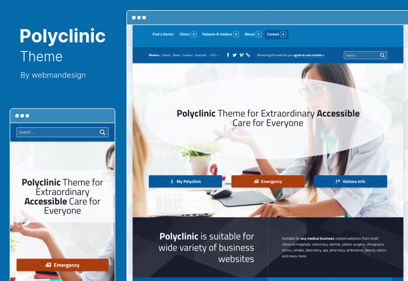 Polyclinic Theme - Accessible Medical WordPress Theme