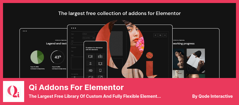 Qi Addons For Elementor Plugin - The Largest Free Library Of Custom And Fully Flexible Elementor Widgets