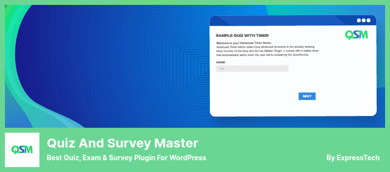 Quiz And Survey Master Plugin - Best Quiz, Exam & Survey Plugin for WordPress