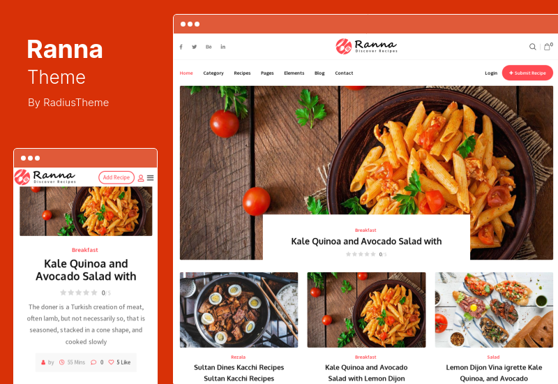 Ranna Theme - Food & Recipe WordPress Theme