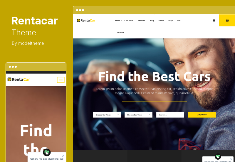 Rentacar Theme - Car Rental & Listing WordPress Theme
