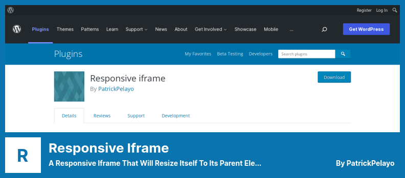 Responsive iframe Plugin - A Responsive Iframe That Will Resize Itself To Its Parent Element