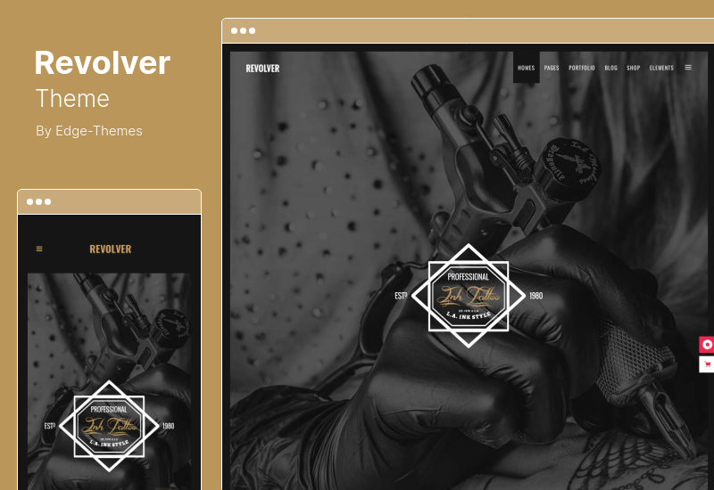 Revolver Theme - Tattoo Studio Barbershop WordPress Theme