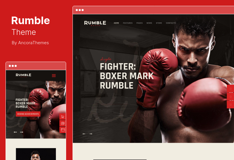 Rumble Theme - Boxing & Mixed Martial Arts Fighting WordPress Theme
