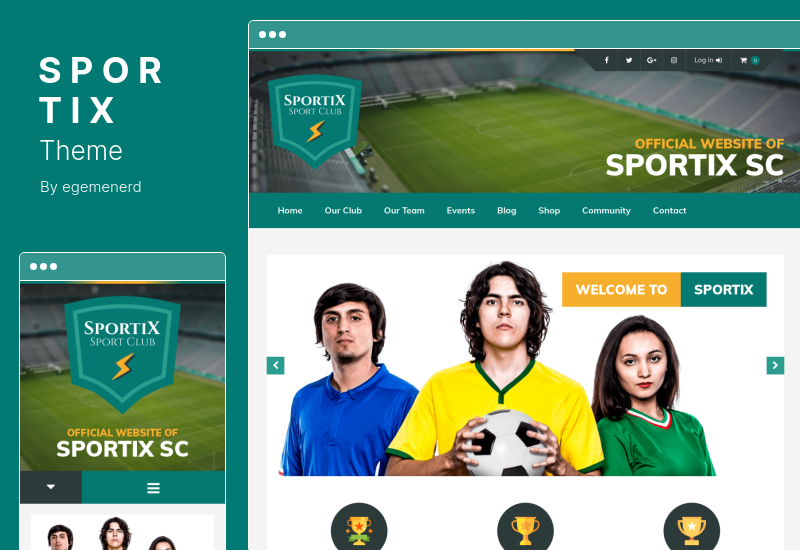 Sportix Theme - WordPress SportsPress Theme for Sport Clubs