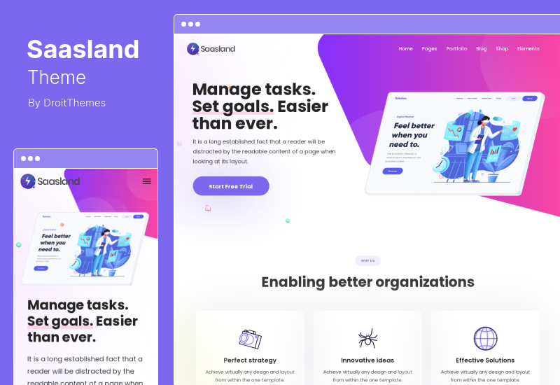 Saasland Theme - MultiPurpose WordPress Theme for Saas Startup