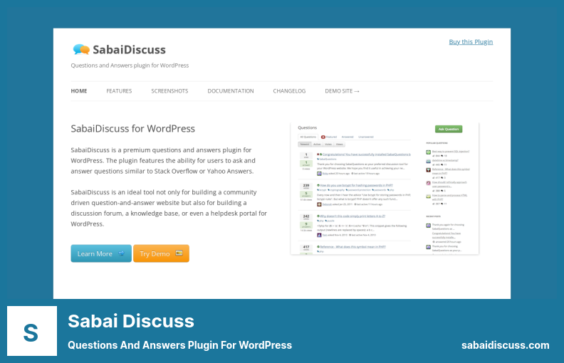 Sabai Discuss Plugin - Questions and Answers Plugin for WordPress