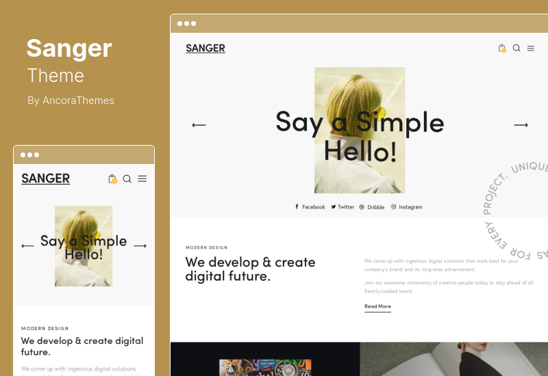 Sanger Theme - Personal Portfolio for Creatives WordPress Theme