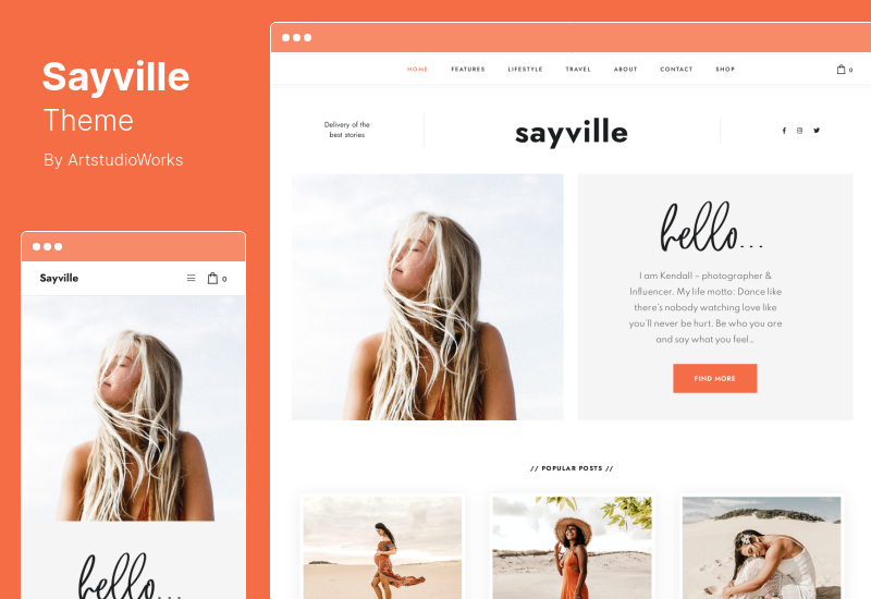 Sayville Theme - WordPress Blog Theme