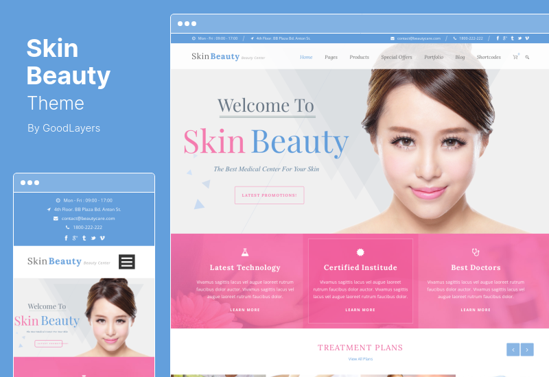 Skin Beauty Theme - Spa WordPress Theme