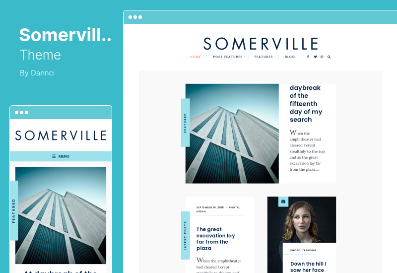 Somerville Theme -  Minimalist & Typography-First WordPress Theme for Writers and Bloggers