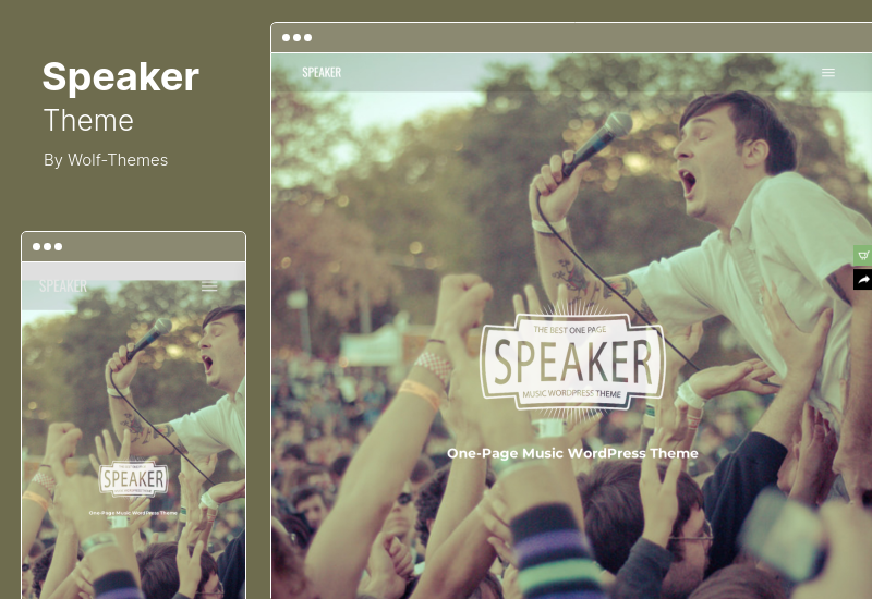 Speaker Theme - One-Page Music WordPress Theme