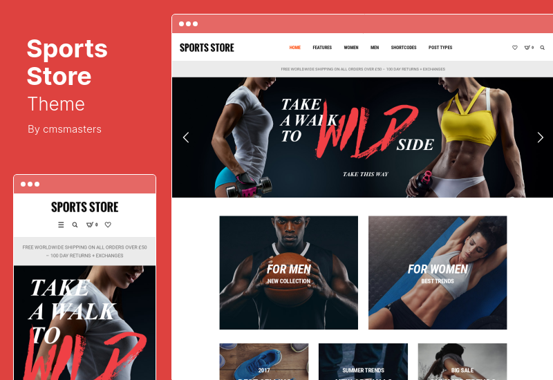 Sports Store Theme - Sports Clothes & Fitness Equipment Store WordPress Theme