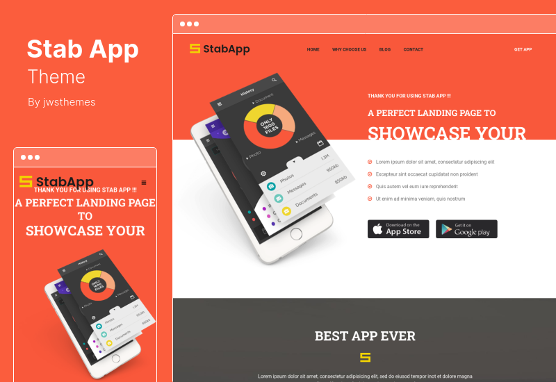 StabApp Theme - Mobile App Showcase WordPress Theme