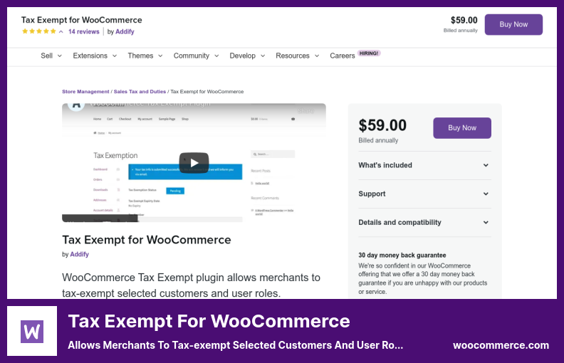 Tax Exempt for WooCommerce Plugin - Allows Merchants to Tax-exempt Selected Customers and User Roles