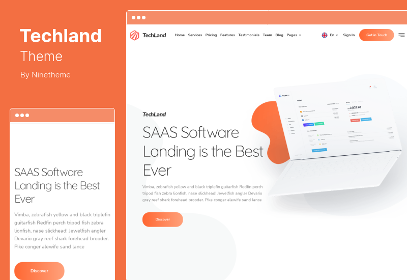 Techland Theme - Saas Startup Technology Marketing Agency WordPress Theme