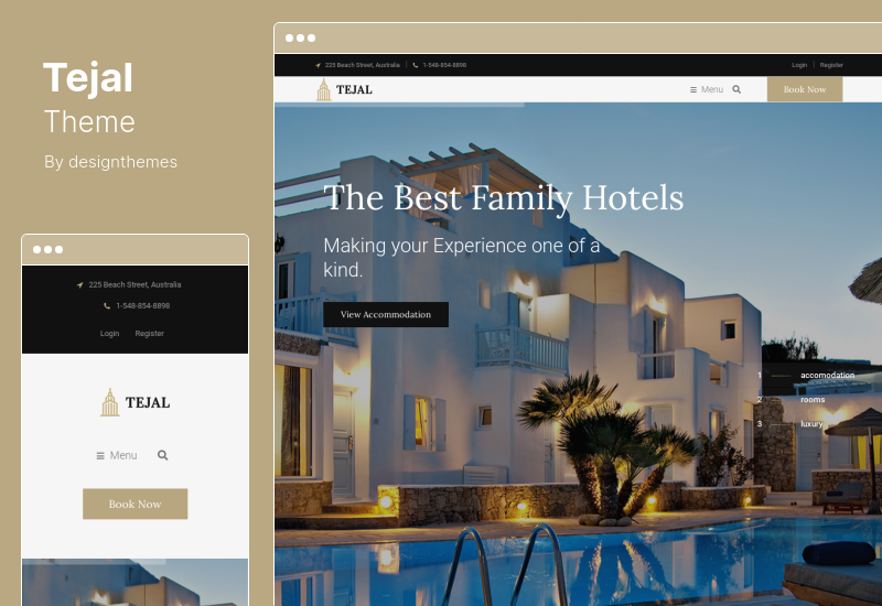 Tejal Theme - Hotel WordPress Theme