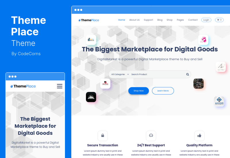 ThemePlace Theme - Marketplace WordPress Theme