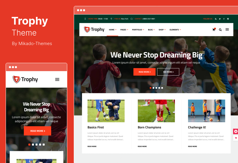 Trophy Theme - Soccer and Football Club WordPress Theme