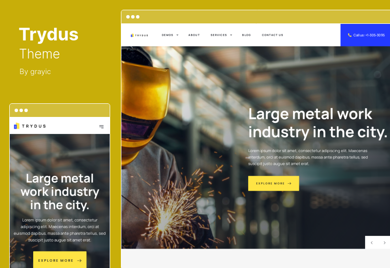 Trydus Theme - Industry & Factory WordPress Theme