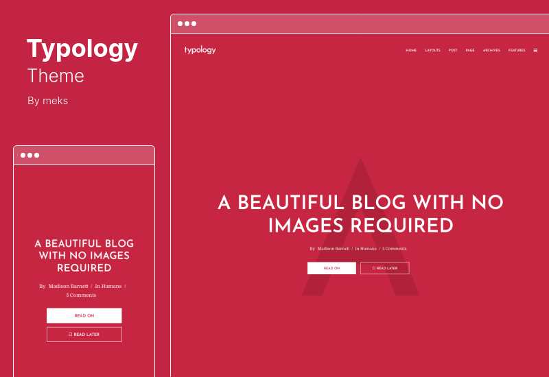 Typology Theme - Minimalist Blog & Text Based WordPress Theme