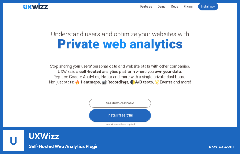 UXWizz Plugin - Self-Hosted Web Analytics Plugin