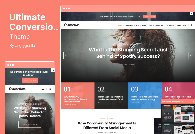 Ultimate Conversion Theme - Digital Marketing Magazine Blog WordPress Theme