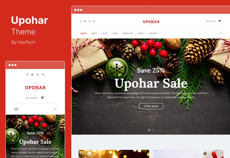 Upohar Theme - Christmas WooCommerce WordPress Theme