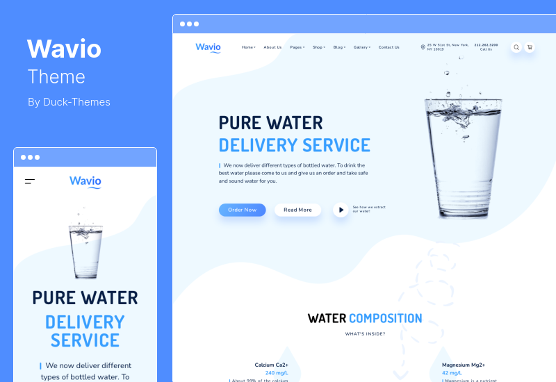 Wavio Theme - Water Delivery WordPress Theme