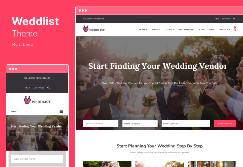 Weddlist Theme - Wedding Vendor Directory WordPress Theme