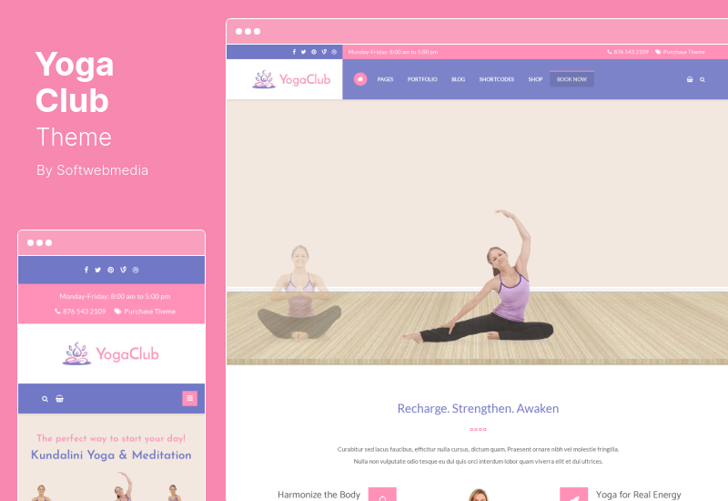 Yoga Club Theme - Fitness and Lifestyle WordPress Theme