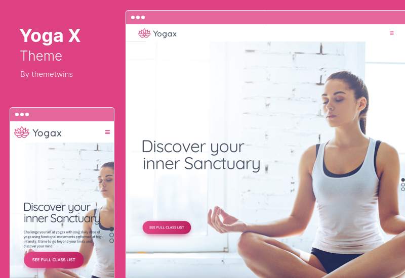 Yoga X Theme - Creative WordPress Theme