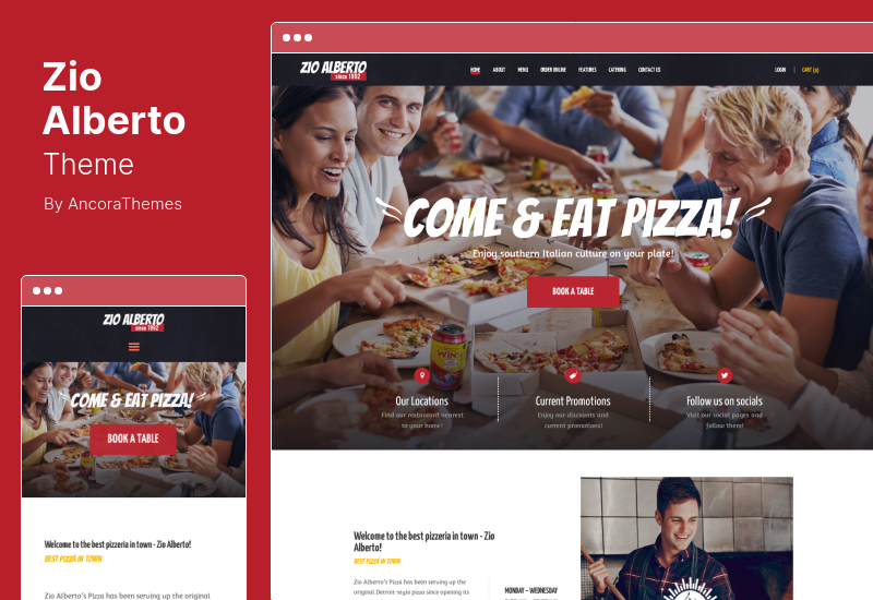 Zio Alberto Theme - Pizza Restaurant, Cafe & Bistro WordPress Theme