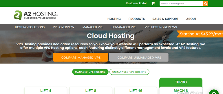 A2 Hosting WordPress Cloud Hosting Service