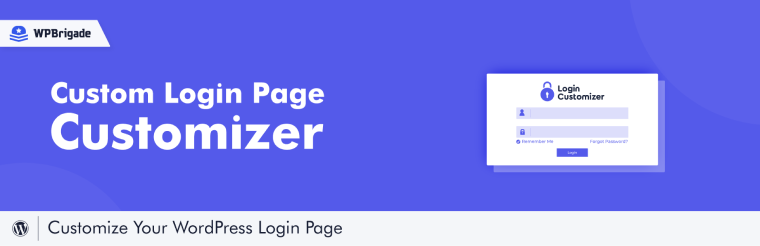 custom login page customizer plugin