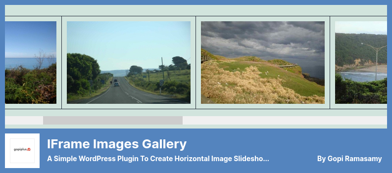 iFrame Images Gallery Plugin - A Simple WordPress Plugin To Create Horizontal Image Slideshow