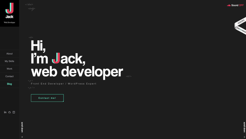 Jack web developer portfolio