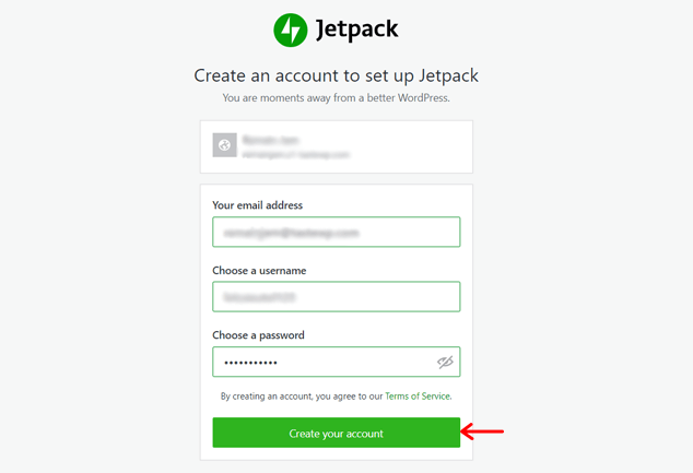 Create a Jetpack Account