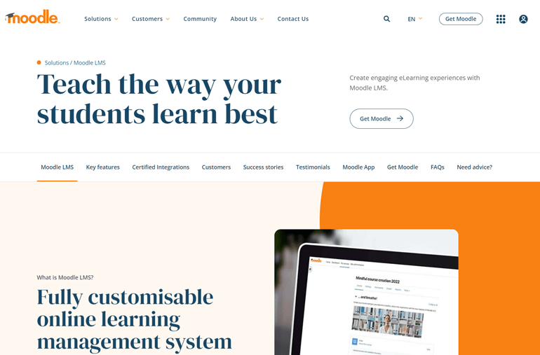 Moodle One of the Learning Management System Examples