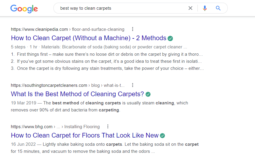 Post titles in Google search results