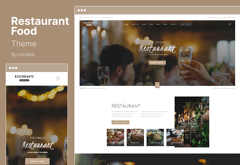 Restaurant Food Theme - Restaurant Food WordPress Theme