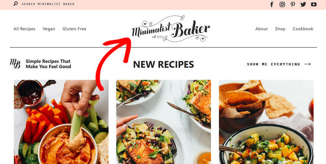 create a beautiful blog logo like minimalist baker example