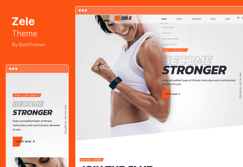 Zele Theme - Fitness Gym & Sports WordPress Theme